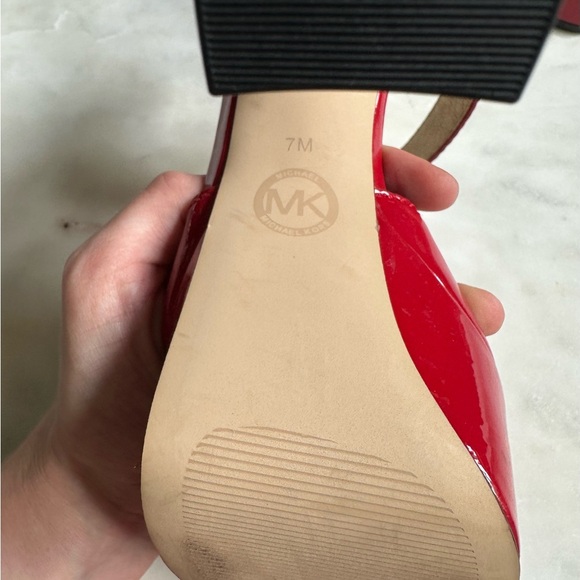 Michael Kors Red Platform Mary Jane Heels - Picture 4 of 9